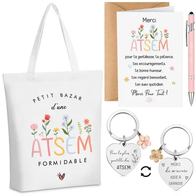 Dankeschön-Set für Erzieherinnen, 5-teilig, mit Tasche und Karte