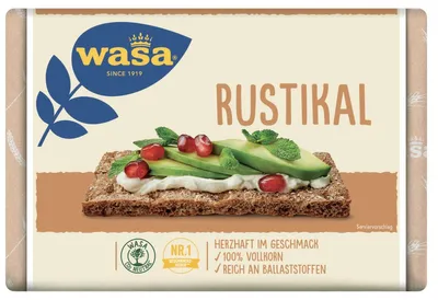 Zdjęcie produktu dla Pieczywo chrupkie Wasa Rustikal pełnoziarniste i bogate w błonnik 275g