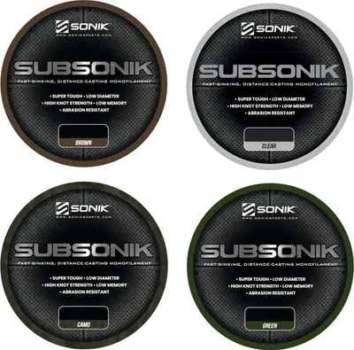 Produktbild von Sonik Subsonik - 1200m Angelschnur, Farbe:Green, Durchmesser/Tragkraft:0.31mm / 15lb