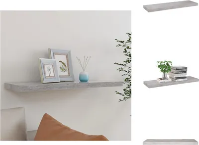 Produktbild von vidaXL Schweberegal Betongrau 80x23,5x3,8 cm MDF -  Wandregale