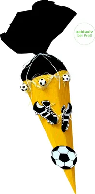 Produktbild von Schultüte Bastelset Fußball gelb-schwarz