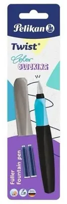 Zdjęcie produktu dla Pelikan 300010114, Niebieski, System napełniania nabojem, Średni, Blister, 1 szt., Niemcy