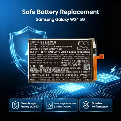 Immagine prodotto di TECHTEK Batteria compatibile con [Samsung] Galaxy Z Fold5 5G, SM-F9460, SM-F946A, SM-F946B, SM-F946B/DS, SM-F946J, SM-F946N, SM-F946Q, SM-F946R4, SM-