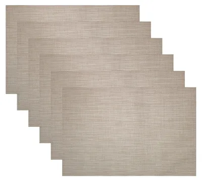 Obrázek produktu pro Sada 6 podtácků, 45 x 30 cm, PVC-polyester, tepelně odolné, k ochraně stolu