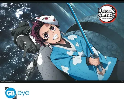 Image de Demon Slayer Poster Tanjiro & Urukodaki 91,5 x 61 cm