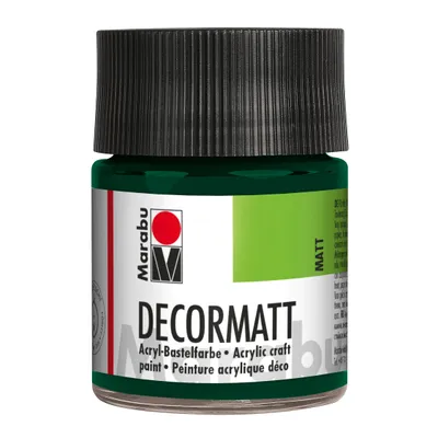 Produktbild von Marabu Acrylfarbe "Decormatt", tannengrün, 50 ml, im Glas