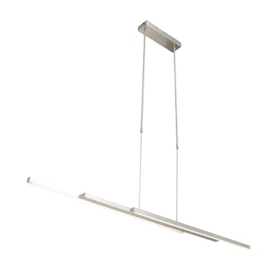 Produktbild von Steinhauer Pendelleuchte Zelena LED 4-flammig Silber Matt 90-150x8cm