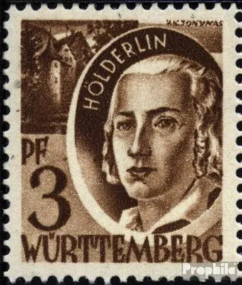 Produktbild von Briefmarken Franz. Zone-Württemberg 1947 Mi 2III, Pf ohne Punkt (Feld 26) postfrisch Freimarke