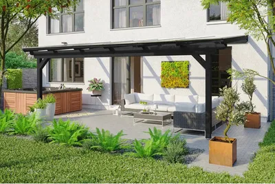 Produktbild von Terrassenüberdachung SKAN HOLZ Ancona 648 x 300 cm anthrazit