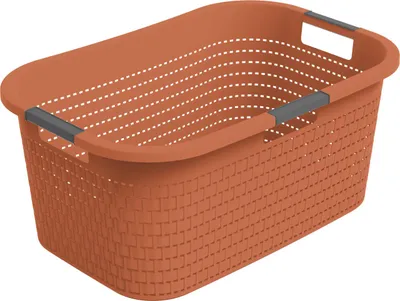 Produktbild von Rotho Wäschekorb Country 40 L coral clay