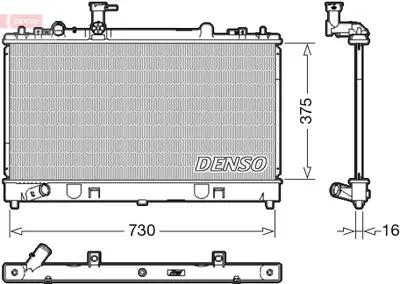 Obrázek produktu pro Chladič, chlazení motoru DENSO DRM44037