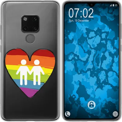 Produktbild von PhoneNatic Case kompatibel mit Huawei Mate 20 Silikon-Hülle pride Männer M3