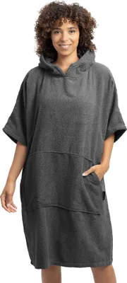 Produktbild von Badeponcho Damen und Herren - Surf Poncho aus 100% Baumwolle - Tuch für Erwachsene - Unisex Bademantel - Badetuch mit Kapuze HOMELEVEL