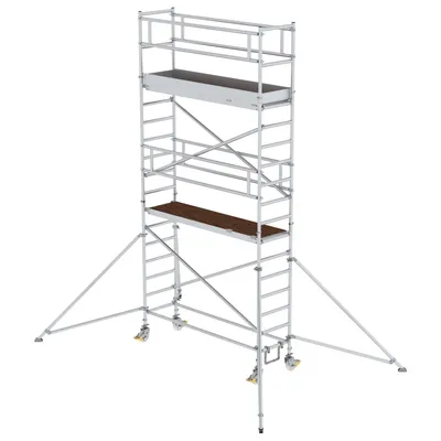 Produktbild von Günzburger Steigtechnik Rollgerüst 0,75 x 2,45 m mit Ausleger Plattformhöhe 4,35 m - 155446