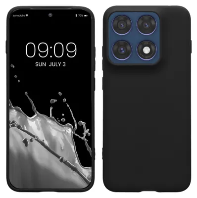 Produktbild von kwmobile Hülle für Motorola Edge 70 Pro TPU Case - Handyhülle unterstützt kabelloses Laden, flexible Schutzhülle, gummiertes Cover in Schwarz matt