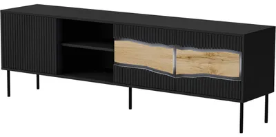 Productafbeelding van TV-kast CONTE 190, zwart / wotan eikenhout
