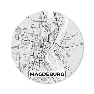 Produktbild von MuchoWow® Mauspad Mousepad Deutschland - Stadtplan - Magdeburg - Karte 40x40 cm - Mousepads - Maus Mat - Pad - Mausunterlage - Schreibtisch Accessoires