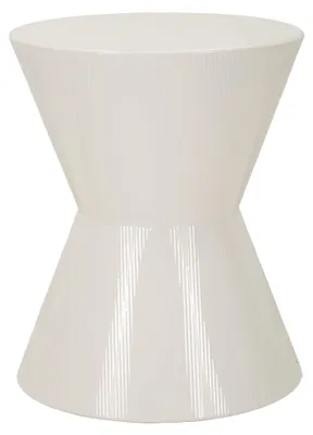 Produktbild von Fanamaba - Couchtisch, 47x59x47h cm Weiß, Runde Form