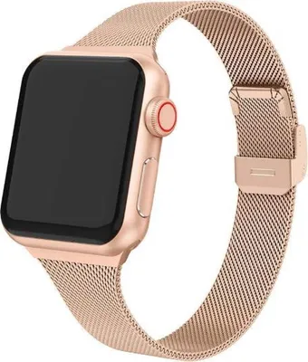 Image de Go Go Gadget – Bracelet pour montre connectée – Compatible avec les modèles Apple Watch Series 1/2/3/4/5/6/se – 38/40 mm – Fermeture magnétique – Or rose