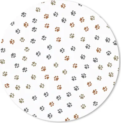 Produktbild von MuchoWow® Mauspad Mousepad Katzen - Pfotenabdruck - Haustiere - Muster 30x30 cm - Mousepads - Maus Mat - Pad - Mausunterlage - Tischunterlage - Schreibtischmatten