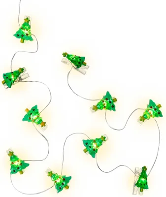 Produktbild von GOOBAY LED-Fotoclips-Lichterkette "Tannenbaum", Timerfunktion, 10 LEDs, 140 cm