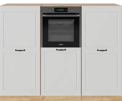 Obrázok produktu pre Kuchynský blok Vicco R-Line Biely vidiecky dom/zlatý dub 180 cm bez pracovnej dosky, Model 53765