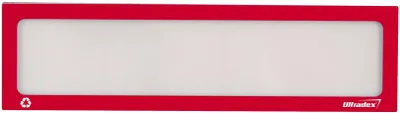 Produktbild von Infotasche Recycling für Überschrift A5quer/A4hoch B225xH60mm rot VE=5 Stück