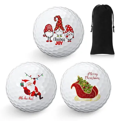 Produktbild von Golfball Geschenkset Weihnachtsmann 3er Set Standardgröße