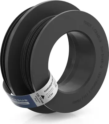 Produktbild von Crassus Kombiadapter CKA 123-130 / 110/75 (123-130mm auf 110/75mm), b.0,5 bar, TPE, 1 Stk.
