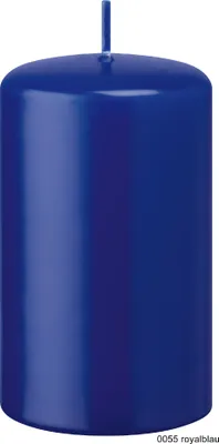 Produktbild von 4er Set Oster, Frühling, Stumpenkerzen Royalblau 8 x 5 cm