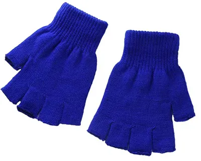 Immagine prodotto di Guanti blu senza dita – Guanti blu – Mani calde – Blu scuro – 1 paio – Unisex – Taglia unica – CHPN