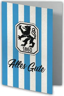 Produktbild von TSV 1860 München Grußkarte Retro-Logo Fussball