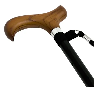 Produktbild von Verstellbarer Gehstock für Senioren mit ergonomischem Holzgriff