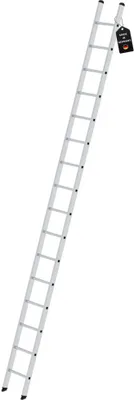 Produktbild von Sprossen-Anlegeleiter Germany | 16 Sprossen | Arbeitshöhe 5,40m | 350mm breit ohne Traverse | Traglast 150kg | Alu