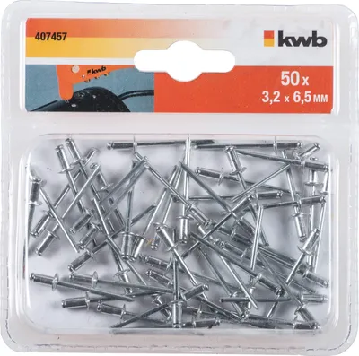 Immagine prodotto di kwb 407482 Rivetto cieco (Ø x L) 4,8 mm x 12 mm alluminio alluminio alluminio 50 pz