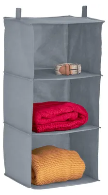 Hängender Organizer 3 Fächer 70x30x30 cm Stoff Grau