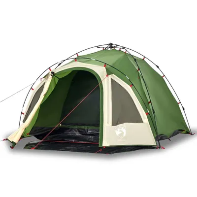 Image de vidaXL Tente de camping dôme 3 personnes Vert Quick Release