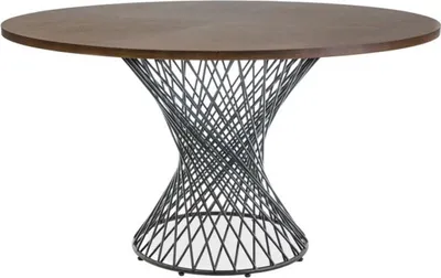 Produktbild von Casa Padrino Luxus Esstisch Braun / Schwarz Ø 137 x H. 75 cm - Runder Esszimmertisch - Esszimmer Möbel