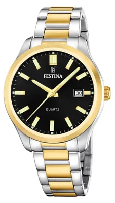 Produktbild von Festina F20738/4 Uhr Herrenuhr Edelstahl Datum gold