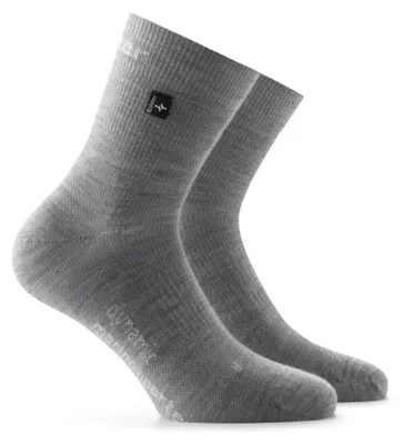 Immagine prodotto di Calzino tecnico da outdoor, modello "Dynamic Merino Quarter", marca ROHNER, in Lana, colore grigio chiaro, disponibile per il piede destro e sinistro, taglia 42-44