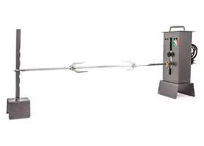 Obrázok produktu pre Elektrický otočný gril s nastaviteľným výškovým nastavením a 1 ražňom  – rozmery 14 x 13 x 36 cm (výška), hmotnosť 2,5 kg