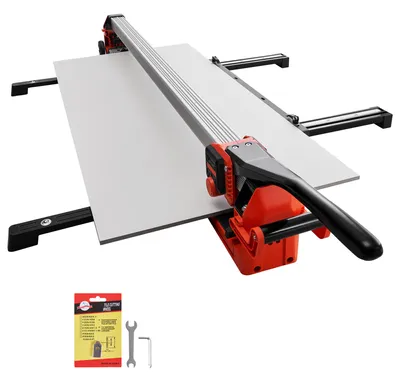 Obrázek produktu pro Řezačka dlaždic SucceBuy 1200 mm, řezací stroj s vodicí lištou a pohyblivou hlavou, přesné vyrovnání, řezací kotouč z karbidu wolframu, sklopné opěrné nohy s kolečky, vhodná pro keramické dlaždice, podlahové a obkladové dlaždice