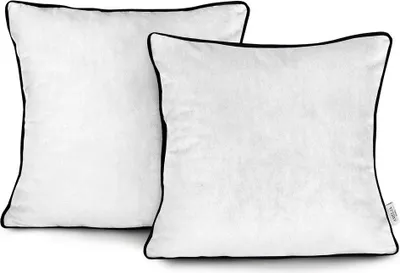 Zdjęcie produktu dla Zestaw 2 poszewek 45x45 białe AmeliaHome VELVET2 glamour
