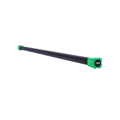 Produktbild von GORILLA SPORTS® Gewichtsstange - 7kg Gewicht, Rutschfest, Gummiert, aus Stahl - Langhantelstange, Weighted Bars, Aerobic Bar, Krafttraining