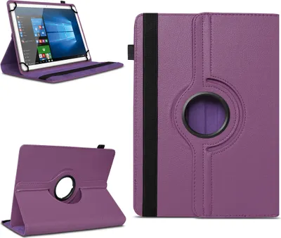 Produktbild von Schutzhülle für 10 10.1 10.2 10.4 -11 Zoll Universal Tablet Hülle Tasche DrehbarFarben:Lila;Tablet Grösse:10 Zoll