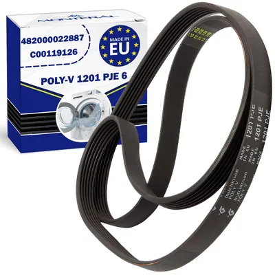 Trockenriemen Poly-V 1201 PJE 6, 6 Rippen, für Indesit