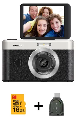 Obrázek produktu pro Kodak PIXPRO C1, 13 MP, 4160 x 3120 px, 1/3", CMOS, Full HD, Černá