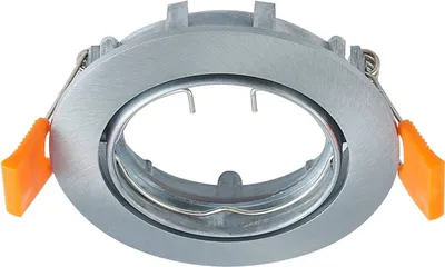 Produktbild von Prios Deckeneinbauleuchte Fibur, silber gebürstet, Ø 8,2 cm