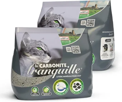 Immagine prodotto di TRANQUILLE - Lettiera agglomerante per gatti con carbone attivo e bicarbonato di sodio, 2 confezioni da 6,5 kg – Offerta