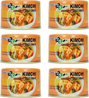 Produktbild von 6er Pack HOSAN Kimchi koreanisch eingelegter Kohl (6x 160g) | KIM CHI | Kimchee